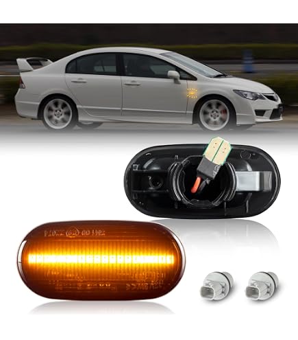 Amazon.co.jp: 汎用 LED サイドマーカー スモークレンズ ウインカー